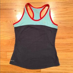 Nike Dri-Fit Navy and Red Tank Top